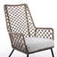Chaise longue d'extérieur en acier Marco avec corde et coussin gris-1992791453