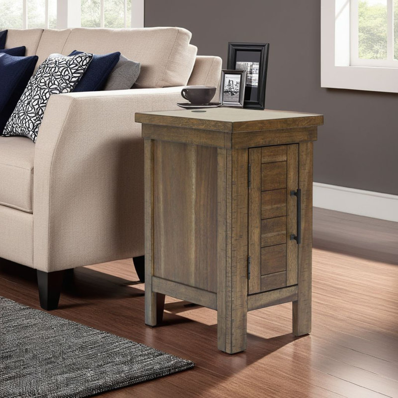 Dysen End Table and Built-In Outlets