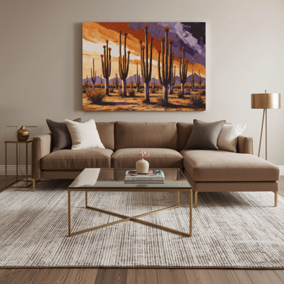 «Southwestern Plants Ocotillo», art mural brun sur toile 171