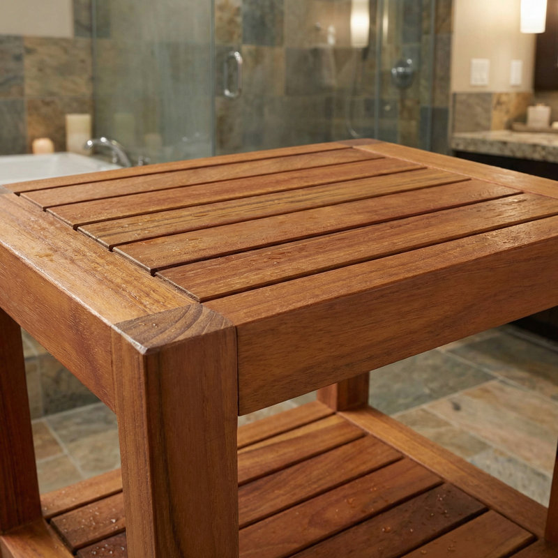 Yemanja 16.75'' W Teak Shower Bench
