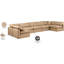 Canapé modulaire en similicuir 7 pièces Itala-94482579