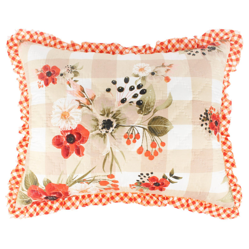 Greenland Home Fasions Wheatly Truffle Standard Sham, 20x26, Standard