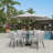 5-Piece All Weather Twisted Rattan Wicker Patio Dining Table Set  With Umbrella Hole And Light Gray Cushions-879915142