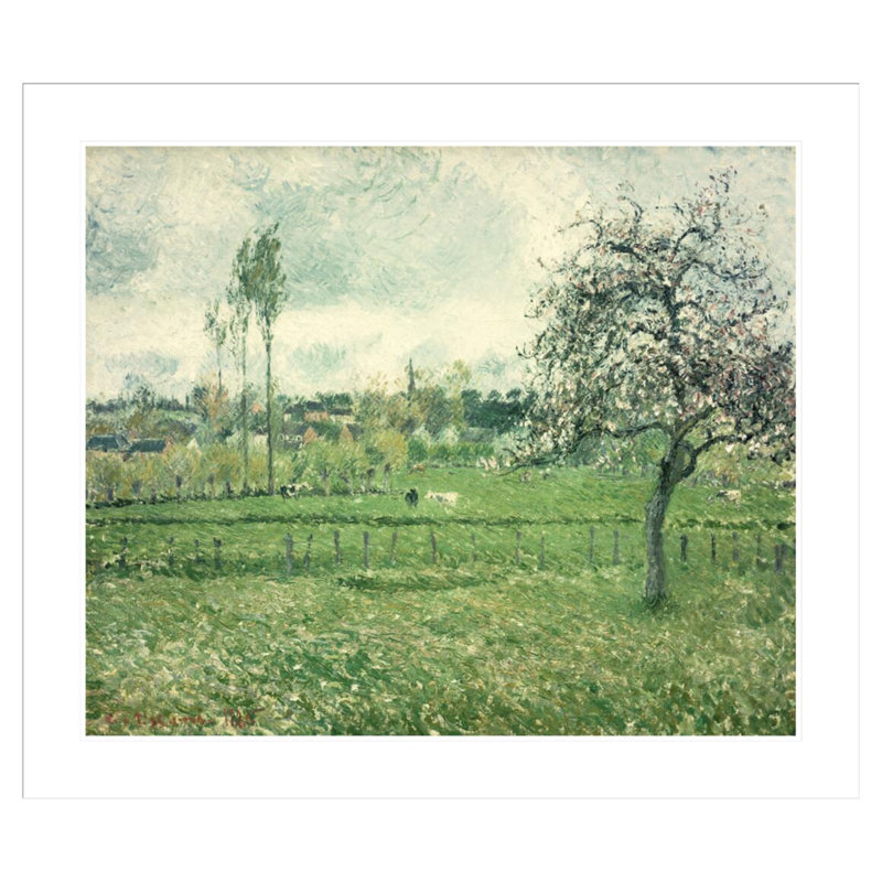 «Meadow at Eragny» par Camille Pissarro, impression giclée sur cadre, H 33,5 po x l 38,82 po