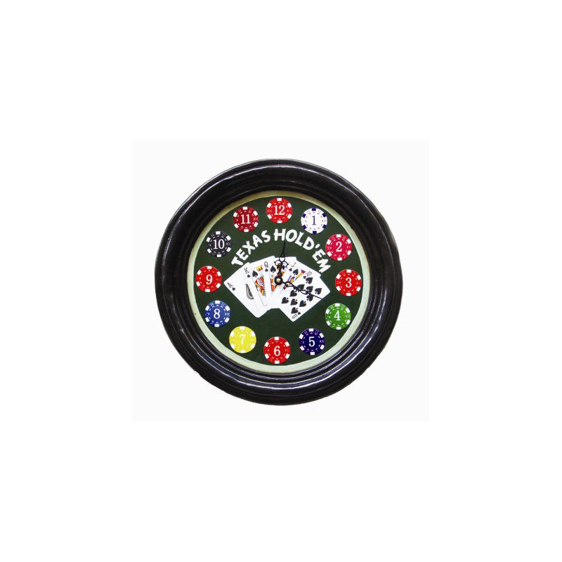 Horloge murale Bruck Billiard Academy, Texas Hold'em