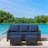 Three-seater Patio Wicker Sofa With Ottomans-1425964378