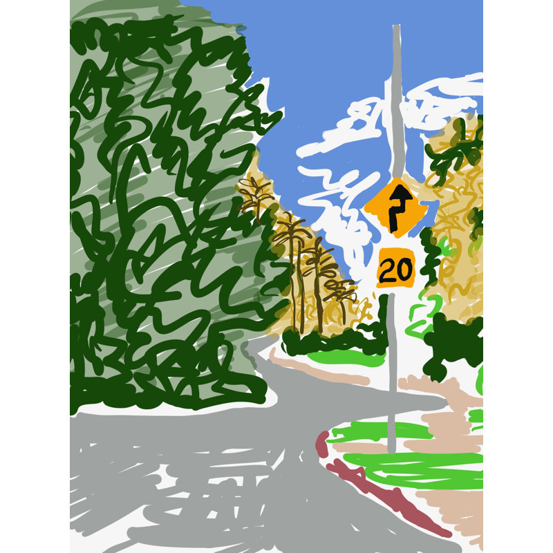 Hilgard Avenue Print by Deborah Blum, Black Framed Paper, 21.2" H x 17.2" W