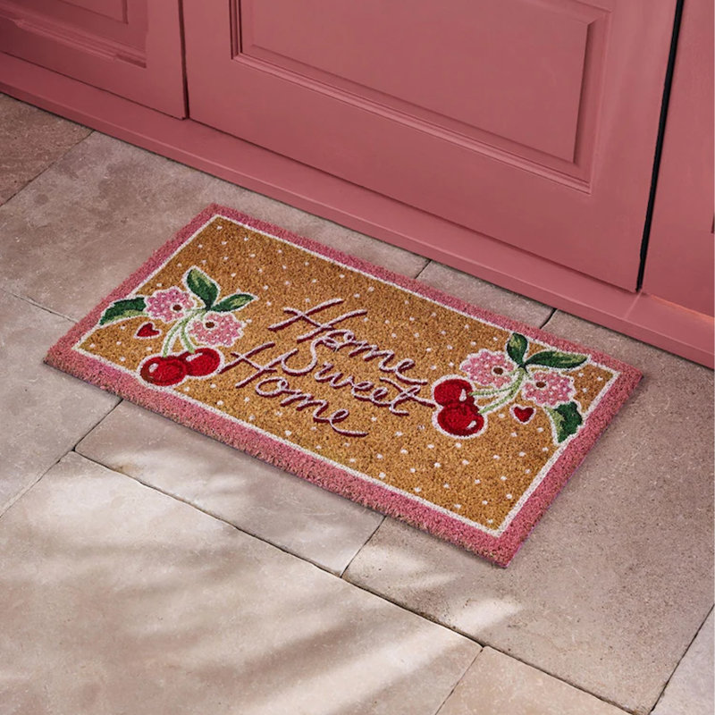 Cath Kidston Home Sweet Home Slogan Doormat - Brown