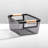 Metal Mesh Pantry Basket with Wooden Handle - Black/Natural-107403040