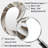 Enyart White Minimalism Spiral Poteries - Abstract Spirals Asymmetrical Wall Mirror, White Unique Shape Decorative Mirror, Printed Metal Art-1159354777