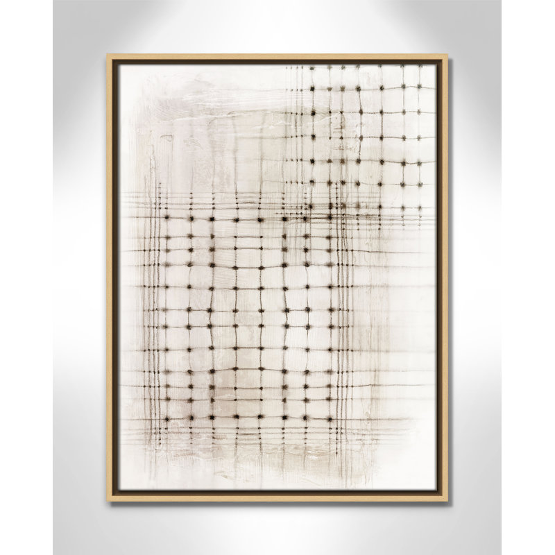 «Intersecting Lines in Quiet Neutralité II» par , Flotteur naturel, H 25,5 po x l 19,5 po