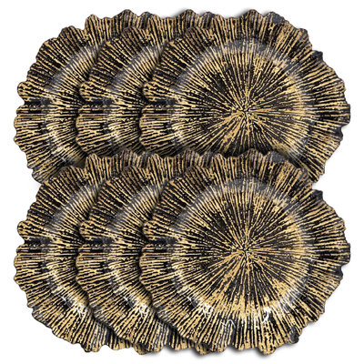 Assiettes de récif en plastique 13 po de diamètre - Ensemble de 6