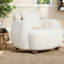 Chaises d'appoint douces de nuage, chaise moderne de 38 pouces en tissu chenille pour la maison