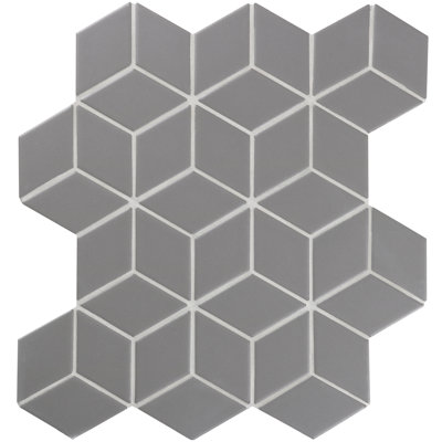 Mosaïque en porcelaine losange 1,75 "x 3,13" Perfection