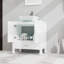 Compartiment de meuble-lavabo avec miroir en verre 30 po avec miroir Goodyo, blanc-86927190