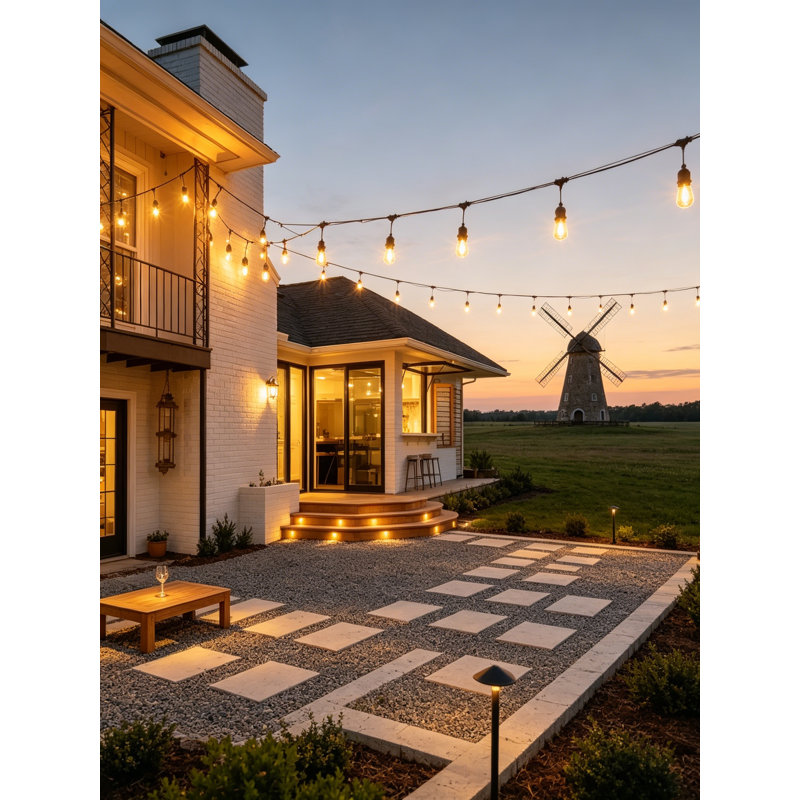 96FT LED Outdoor String Lights, Edison Shatterproof Bulbs Weatherproof