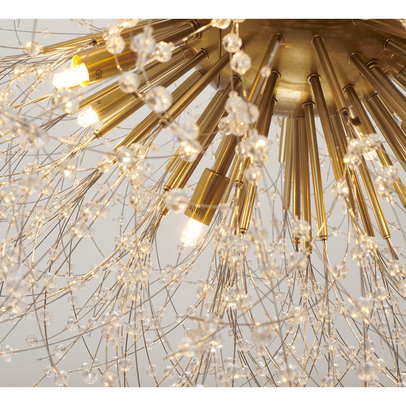 Lustre spoutnik moderne en cristal 16 lumières