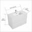 Grand meuble-lavabo flottant mural avec lavabo une pièce sans drain ni robinet