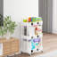 Chariot de cuisine, organisateur de rangement multifonctionnel à roulettes, chariot mobile avec roulettes verrouillables-683819950