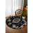 Reuben Collection Digital Print Cotton-Polyester Black Moroccan Rug-147559244
