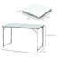 Table de camping pliante portative en aluminium facile à nettoyer
