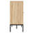 Cabinet, Storage Cabinet 59inch with 4 Magnetic Doors and Adjustable Shelves, Sideboard Buffet Cabinet for Hallway, Entryway, Living Room, or Kitchen, Natural