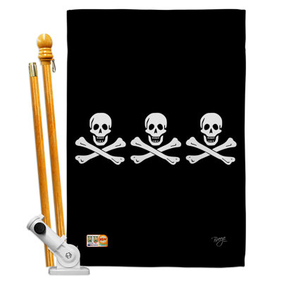 Double Sided 40.00'' H x 28.00'' W Polyester Flag Set
