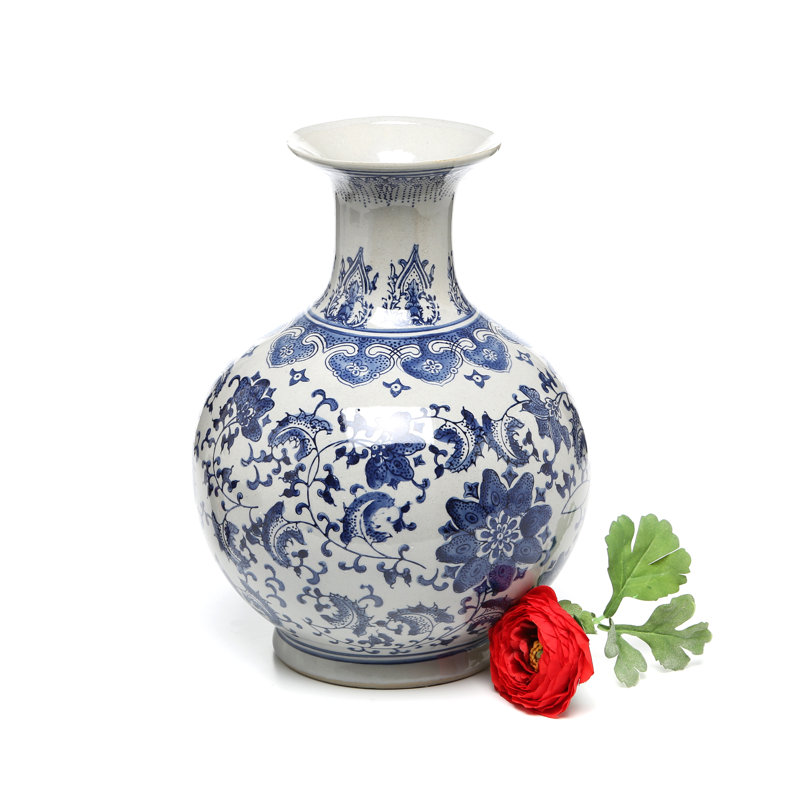 Blue Floral Vase, Blue Floral