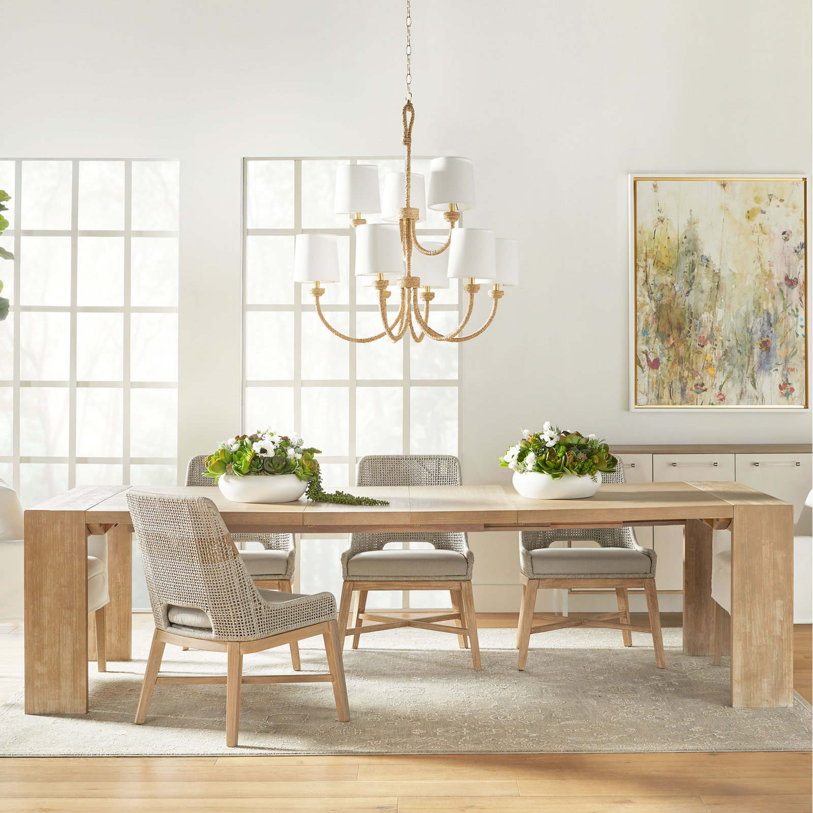 Bowker Mahogany Dining Chair, Taupe/White