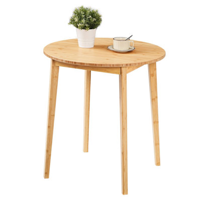 Table à manger ronde en bambou