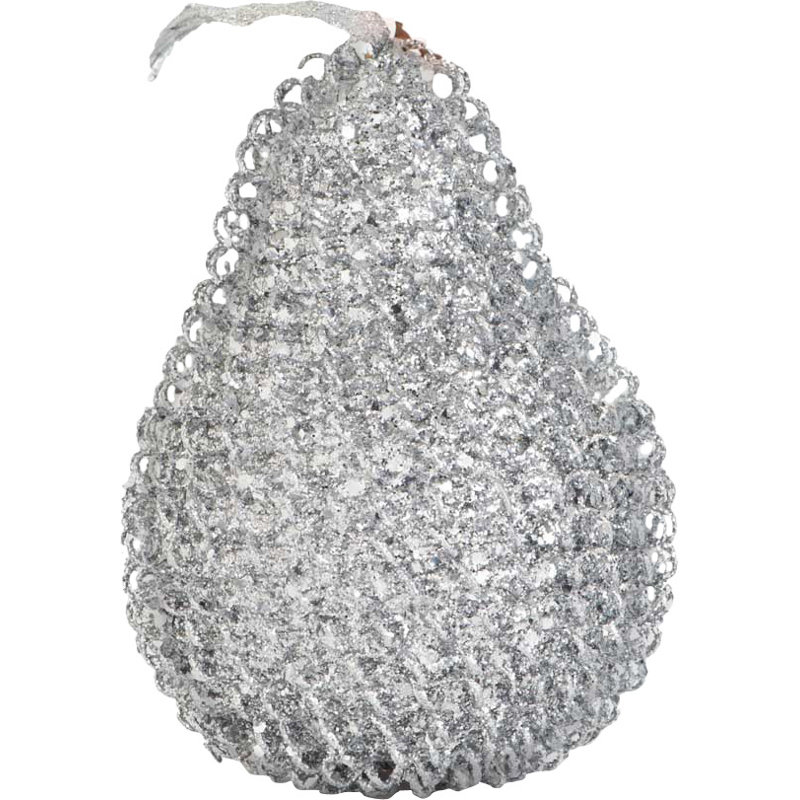 Ornement en forme de poire scintillante