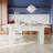 Foldable Dining Table Marble Pattern Finish