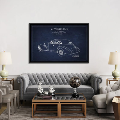 G.M. Buehrig Cord Automobile (Navy Blue) I by Aged Pixel - Gallery-Wrapped Canvas Giclée