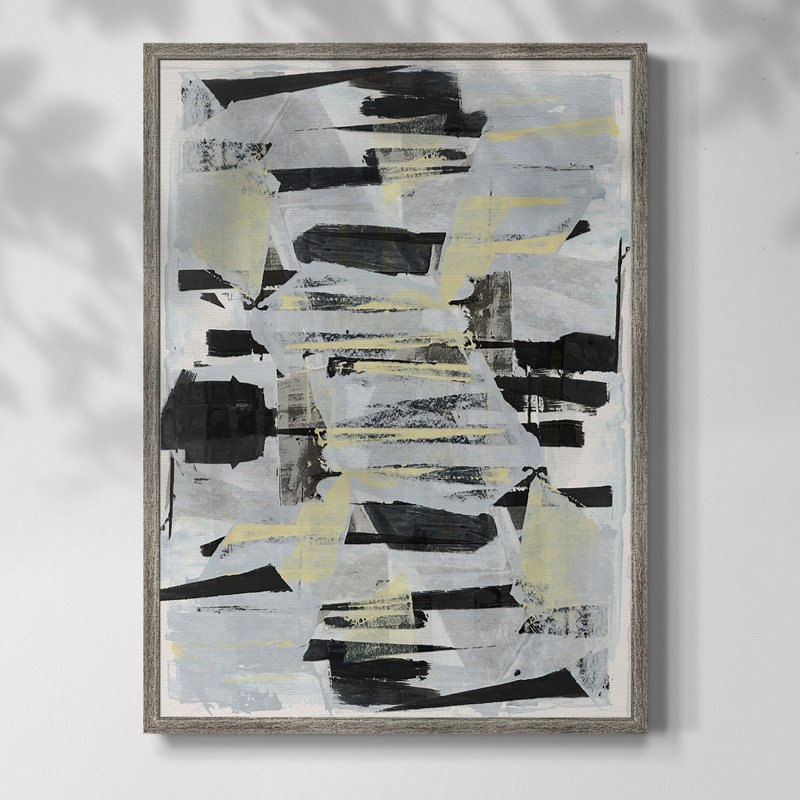 «Tiles & Texture Abstract Angles IV», reproduction encadrée - bois massif, H 21 po x l 17 po