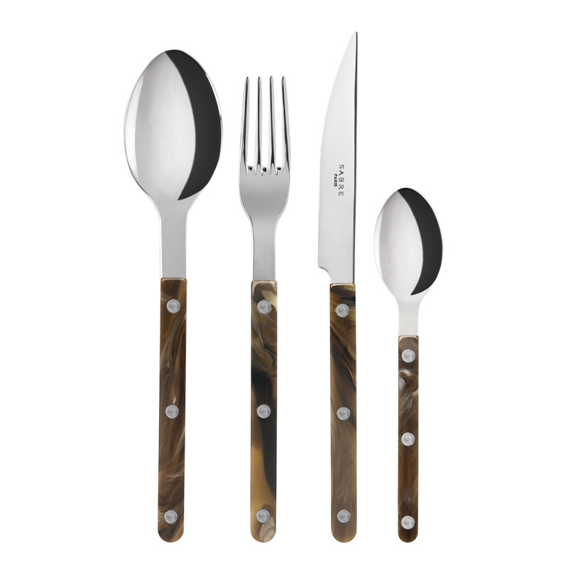 Sabre Paris - 24 Pieces Cutlery Set Bistrot Shiny Solid, Buffalo