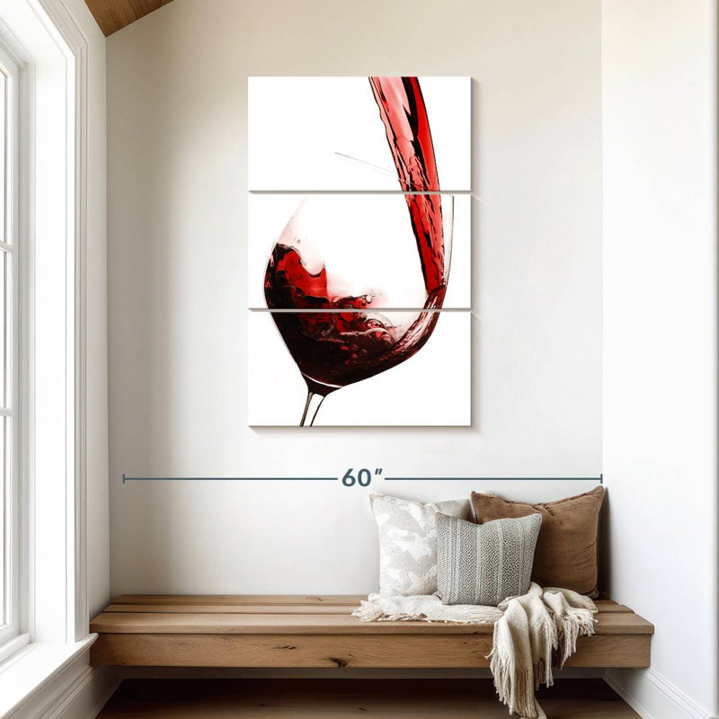 Yarlin Red Wine Flow, 45" H x 28" W