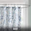 Rideau de douche, luxueux imprimé botanique, décor de salle de bain moderne et serein, écran d'intimité pour salle de bain lavable à la machine, 72 x 72, multicolore bleu et gris