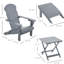 Chaise Adirondack pliante en bois avec table Pays-Bas-1920538493