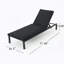 Chaise longue - Gris foncé, structure en aluminium résistant aux intempéries avec coussins en polyester confortables pour la détente du patio