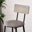 Tabouret de bar gris élégant avec tablette et pour le confort des tabourets de détente