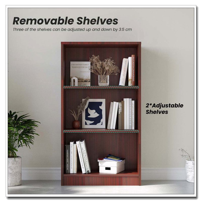 3 Shelf White Bookcase