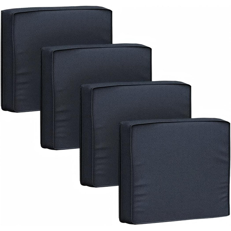 4-Pack Water-resistant Fade Resistant Outdoor Cushion Covers with Zipper Replacement Slipcovers for Patio Furniture Sofa Couch and Chair Covers Only