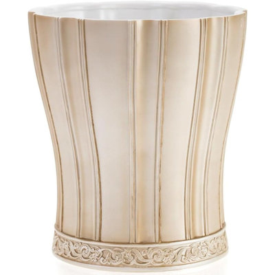 Creative Scents Victoria Beige Bathroom Trash Can