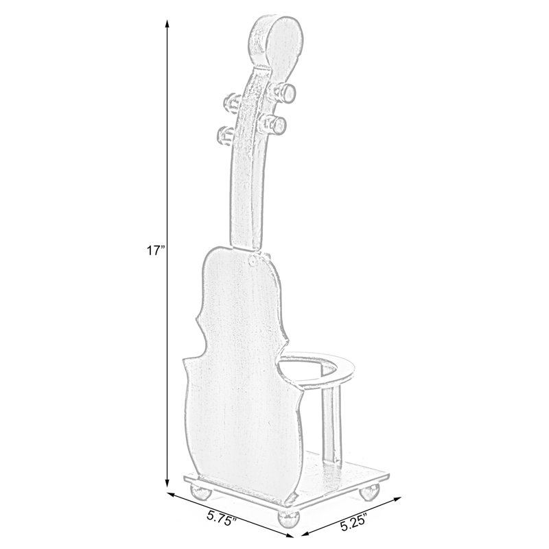 Support à vin de table pour 1 bouteille larpulf violin violoncelle