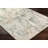 Abstract Machine Made Power Loomed Polyester Area Rug in Olive/Aqua/Beige-957728960