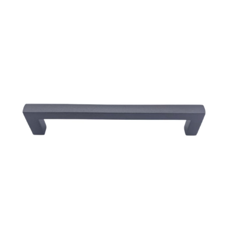 Poignée carrée - aluminium, 6 3/10", Gris mat