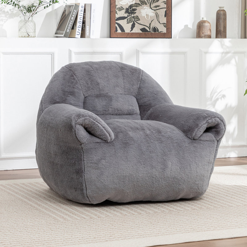 Fauteuil à billes, Fausse fourrure grise foncée