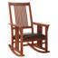 Chaise berçante tabac avec dossier à lattes