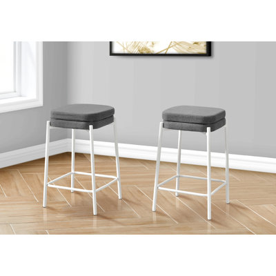 Tabouret de bar, hauteur de comptoir, ensemble de 2, cuisine, aspect cuir