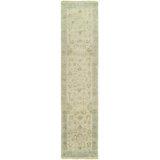 Wool Oriental Area Rug in Ivory/Blue